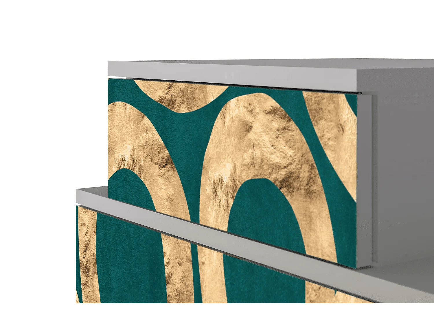 Stolik nocny - 58х58х41 cm - NS1 - Zircon Sphere, Szary