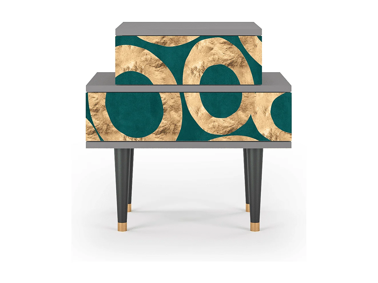 Table de nuit - 58х58х41 cm - NS1 - Zircon Sphere, Gris