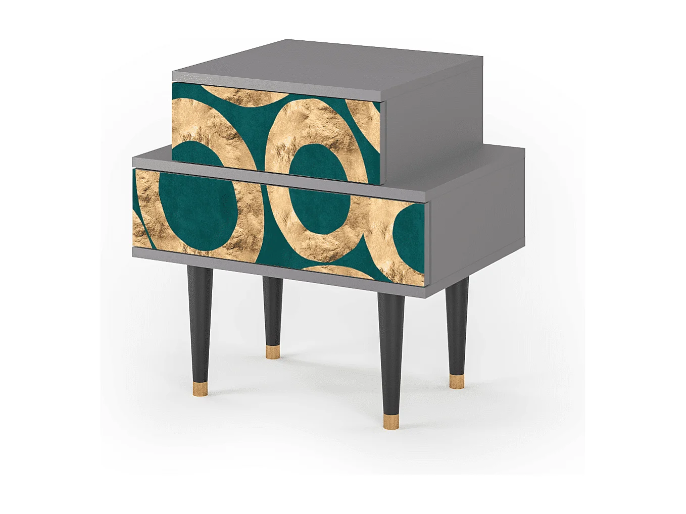 Table de nuit - 58х58х41 cm - NS1 - Zircon Sphere, Gris