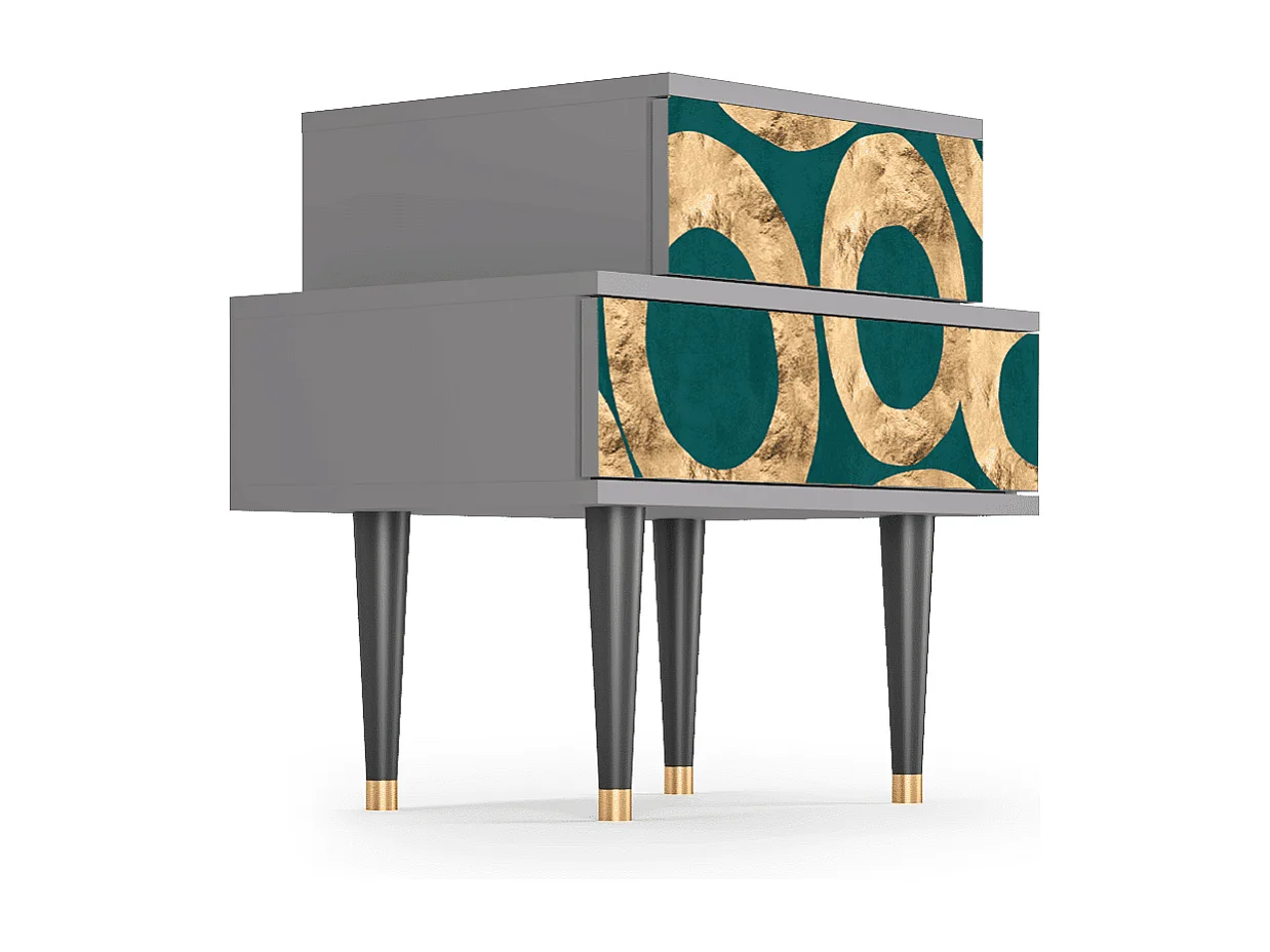 Table de nuit - 58х58х41 cm - NS1 - Zircon Sphere, Gris