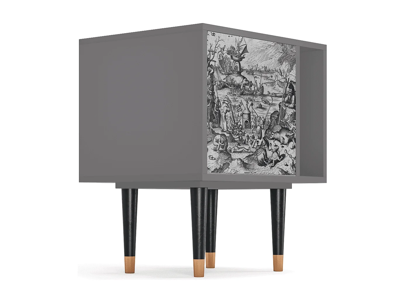 Criado-mudo - 57х69х48 cm - S2 - The Temptation, Cinza