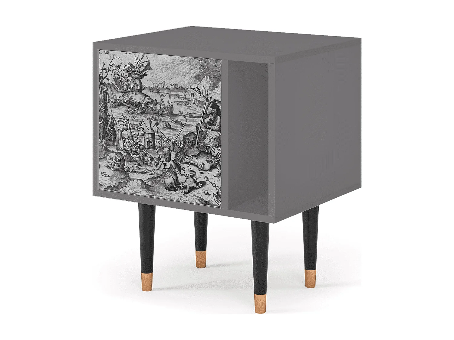 Stolik nocny - 57х69х48 cm - S2 - The Temptation, Szary