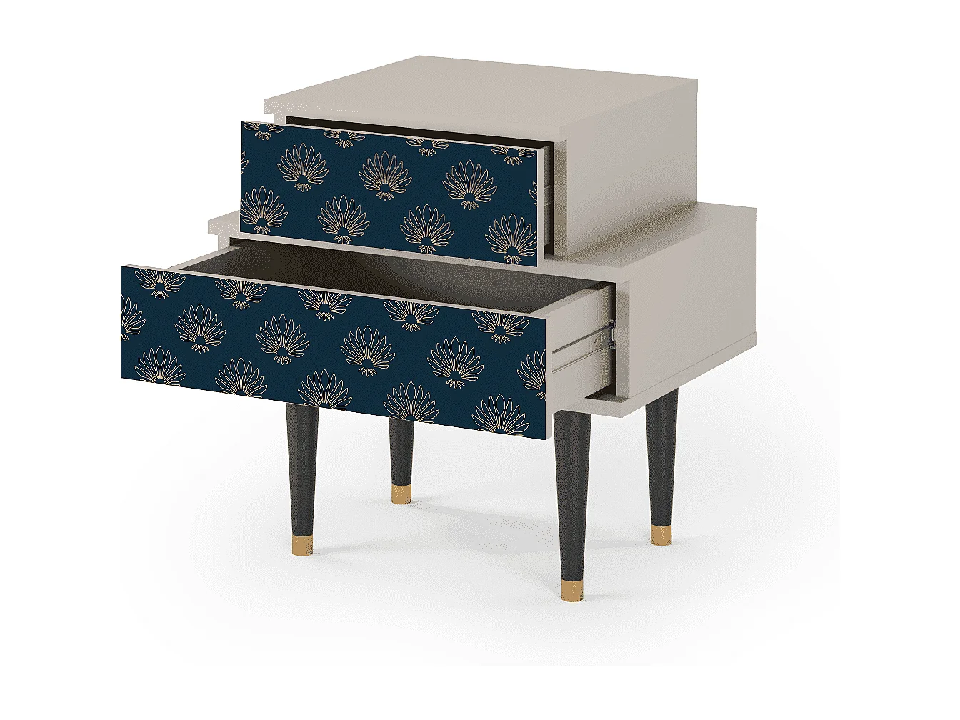 Criado-mudo - 58х58х41 cm - NS1 - Blue Lotus, Areia