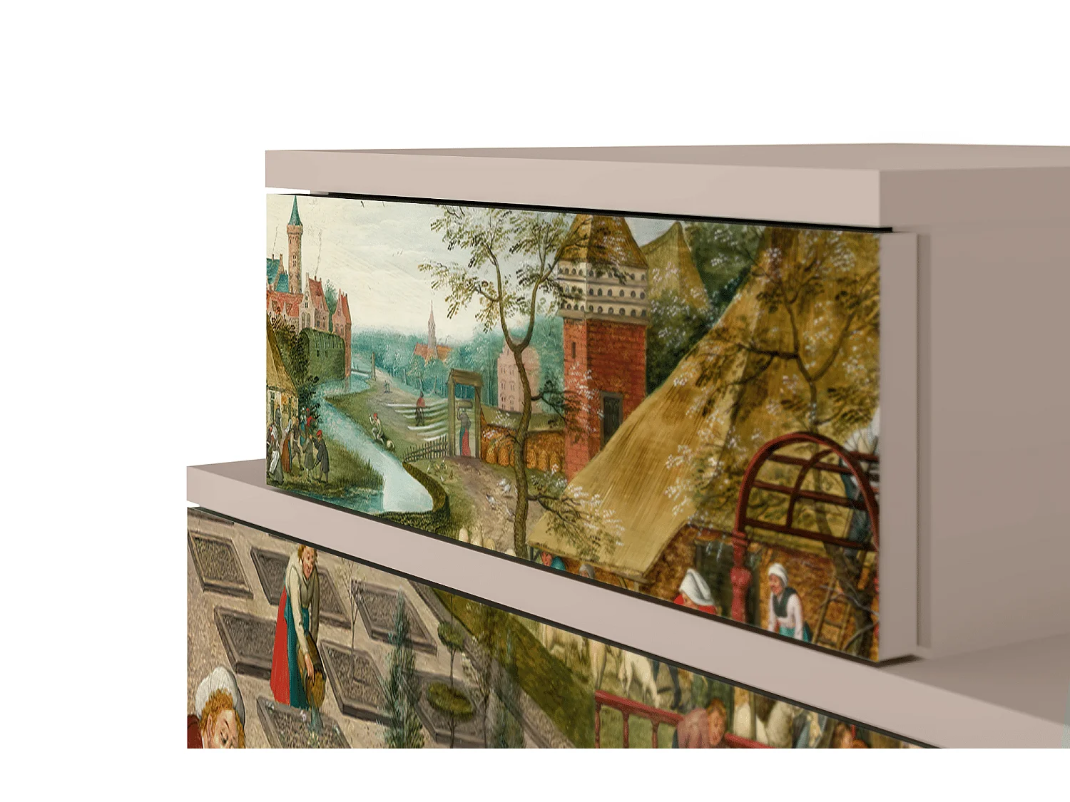 Comodino - 58х58х41 cm - NS1 - The Younger - Spring, Latte