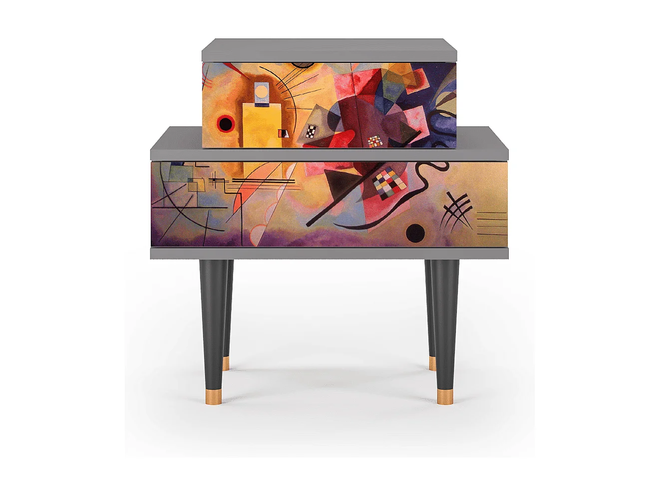 Table de nuit - 58х58х41 cm - NS1 - Modern Art, Gris