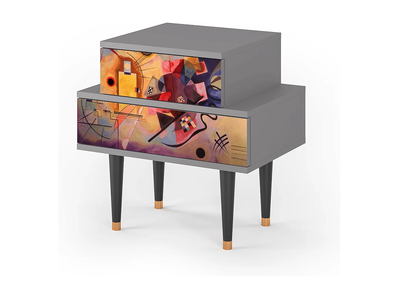 Table de nuit - 58х58х41 cm - NS1 - Modern Art, Gris