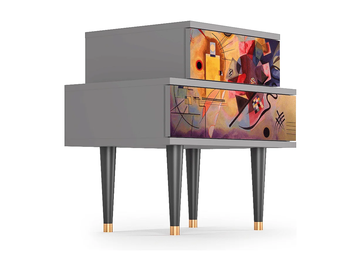 Table de nuit - 58х58х41 cm - NS1 - Modern Art, Gris