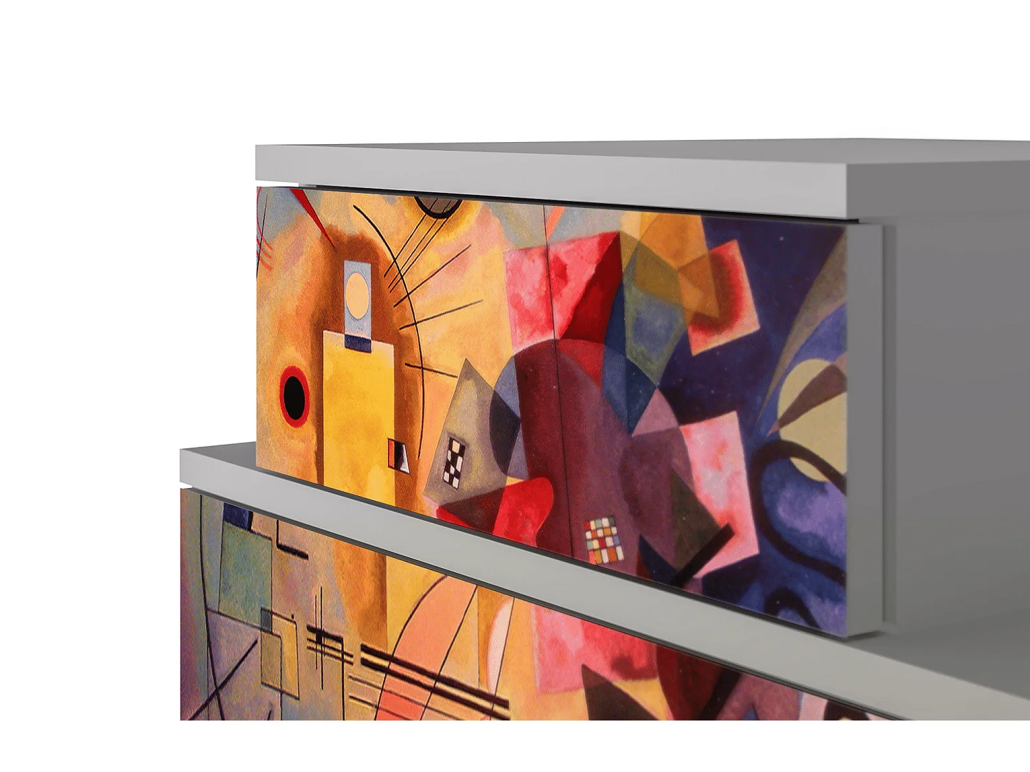 Table de nuit - 58х58х41 cm - NS1 - Modern Art, Gris