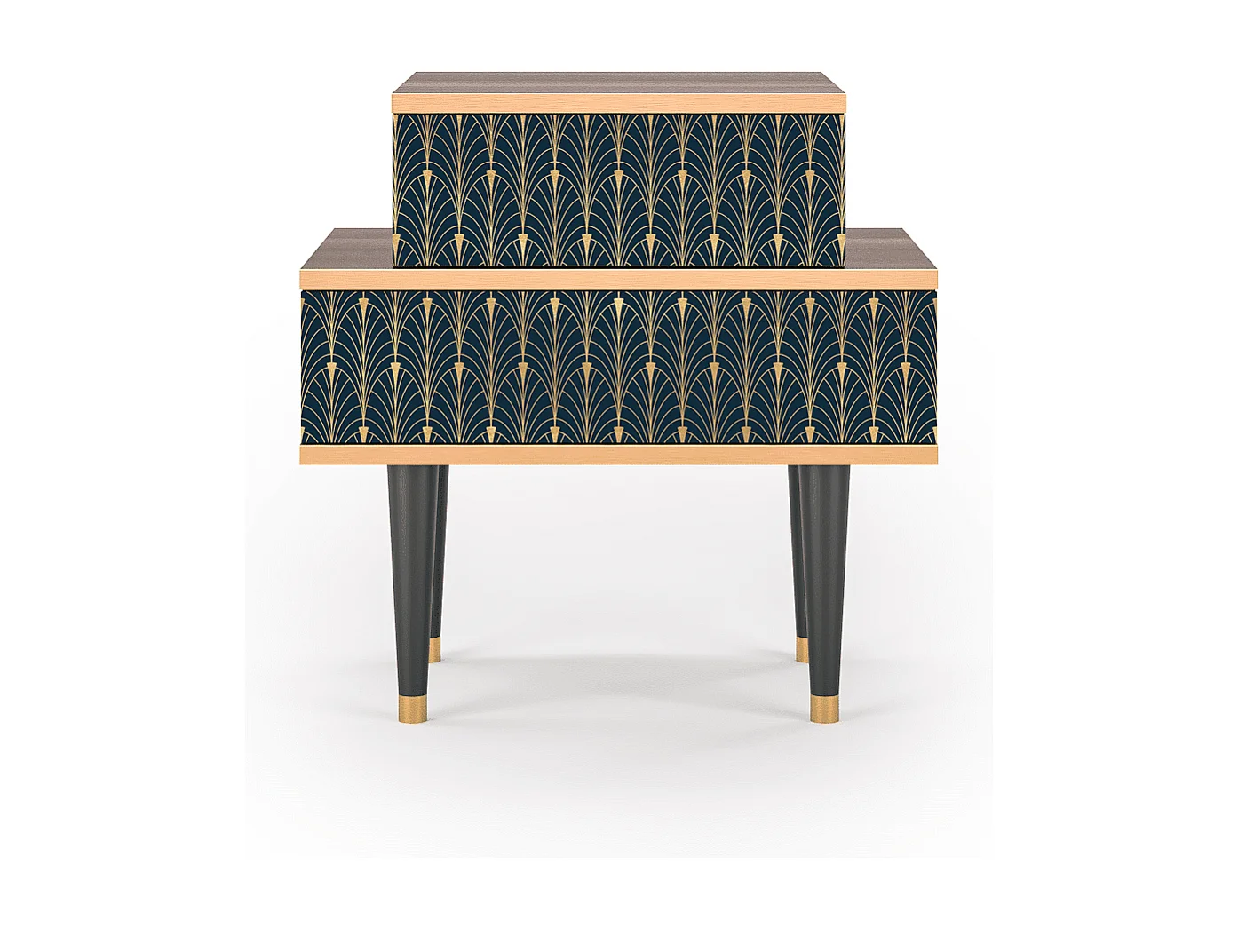 Table de nuit - 58х58х41 cm - NS1 - Flower of the Nile, Noyer