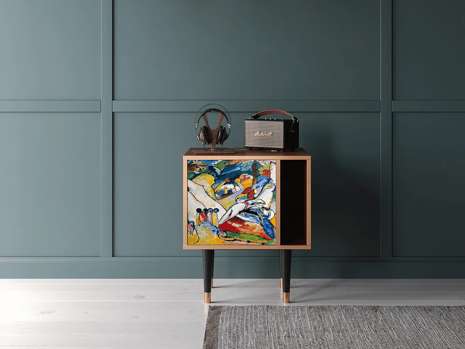 Table de nuit - 57х69х48 cm - S2 - Improvisation 26  , Noyer