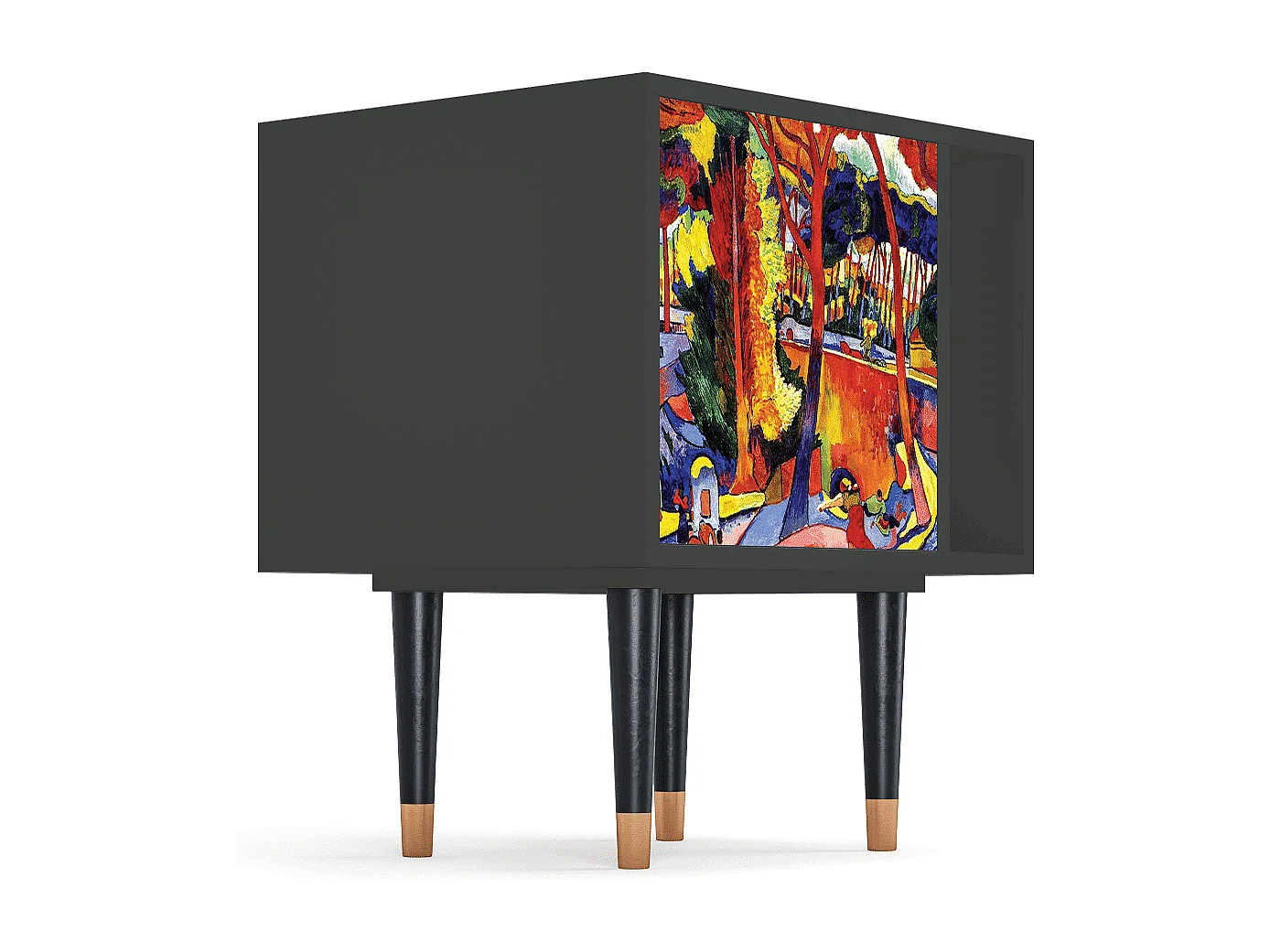 Table de nuit - 57х69х48 cm - S2 - The Turning Road, Anthracite