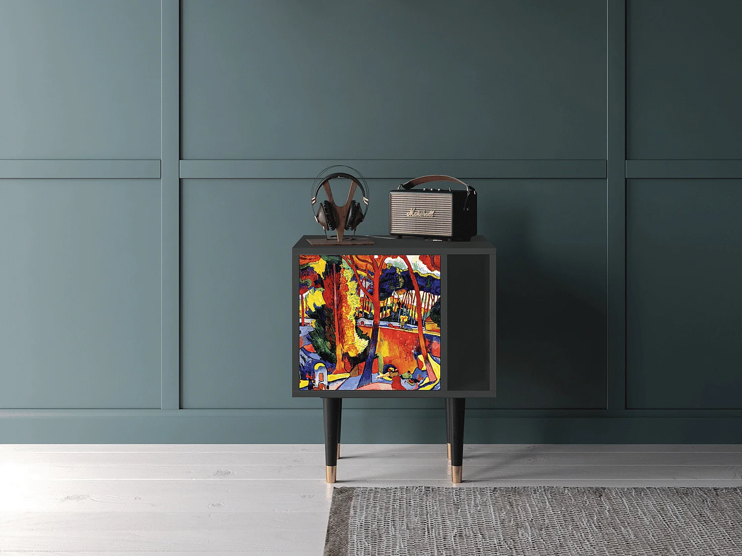 Table de nuit - 57х69х48 cm - S2 - The Turning Road, Anthracite