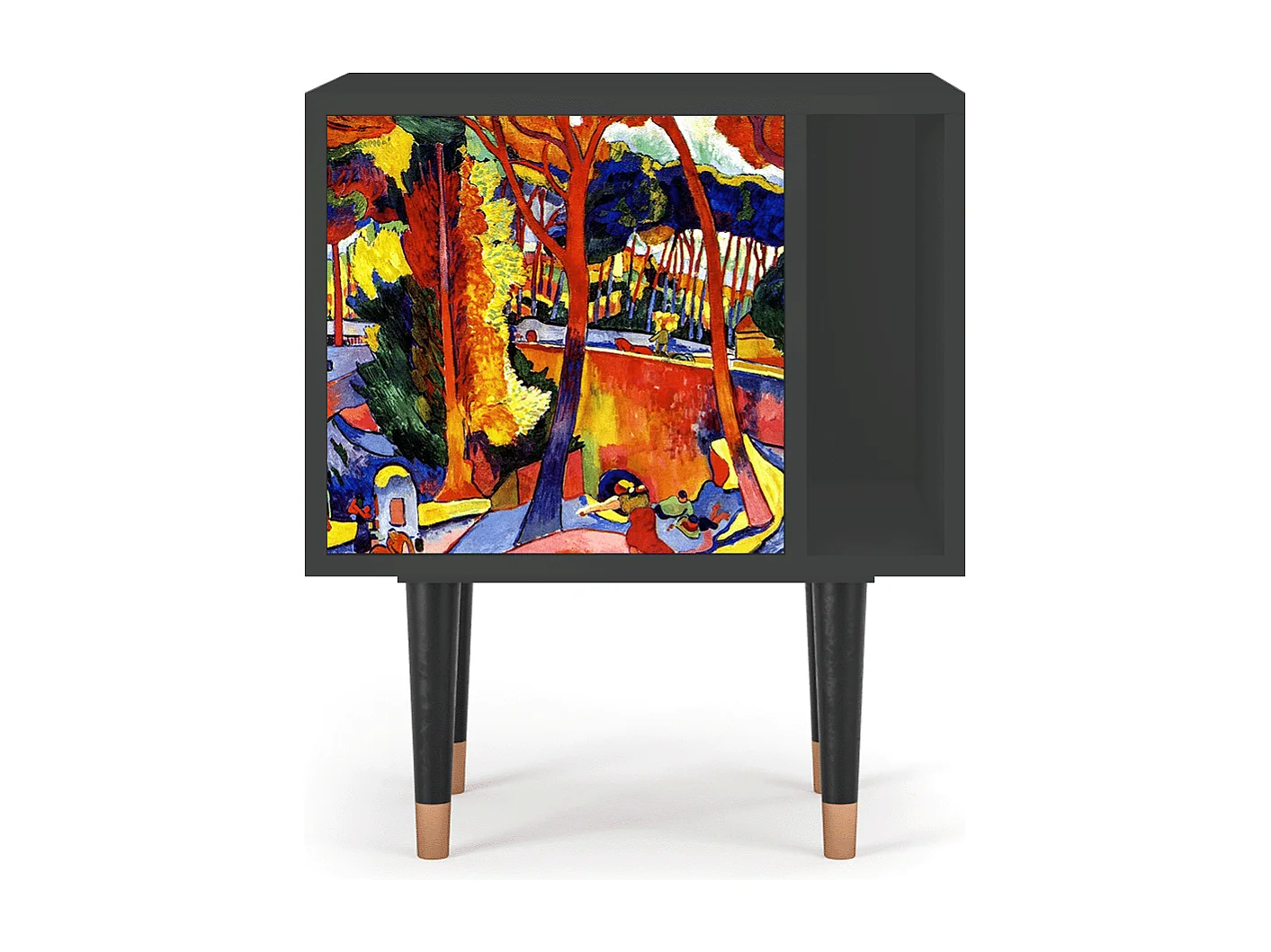 Table de nuit - 57х69х48 cm - S2 - The Turning Road, Anthracite