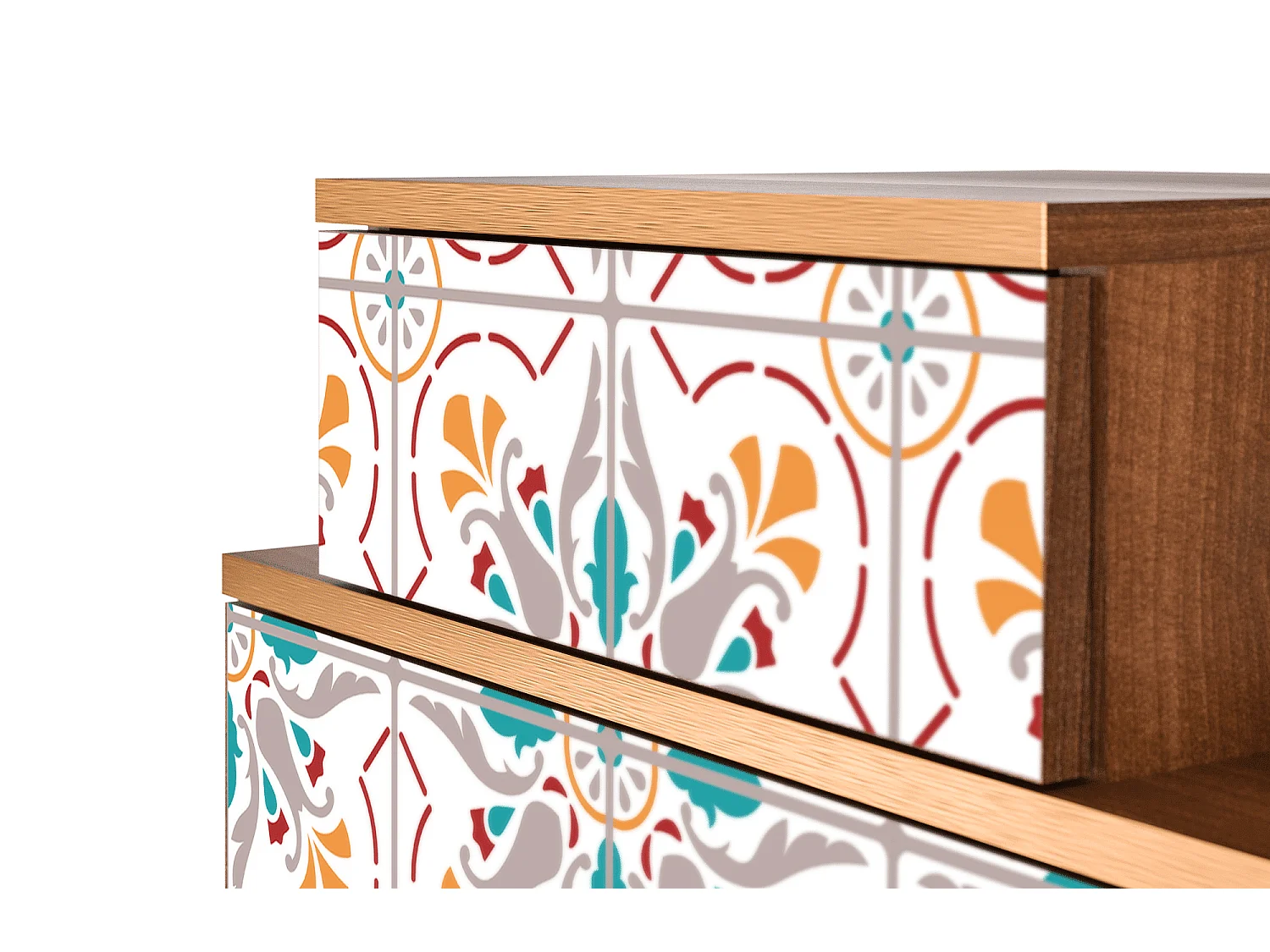 Criado-mudo - 58х58х41 cm - NS1 - Spring Ceramics, Nogueira