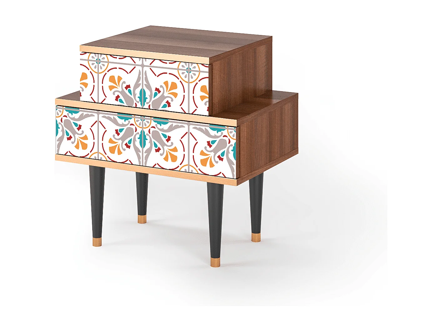 Criado-mudo - 58х58х41 cm - NS1 - Spring Ceramics, Nogueira