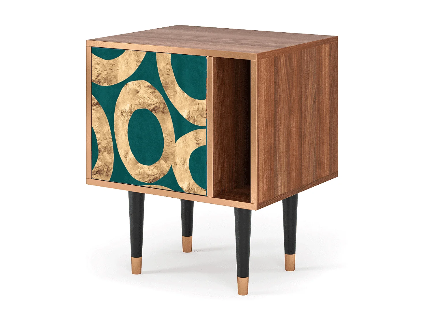 Nachttisch - 57х69х48 cm - S2 - Zircon Sphere, Walnuss