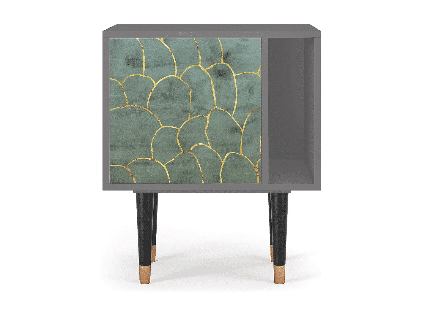 Table de nuit - 57х69х48 cm - S2 - Magnificent Water Lily, Gris