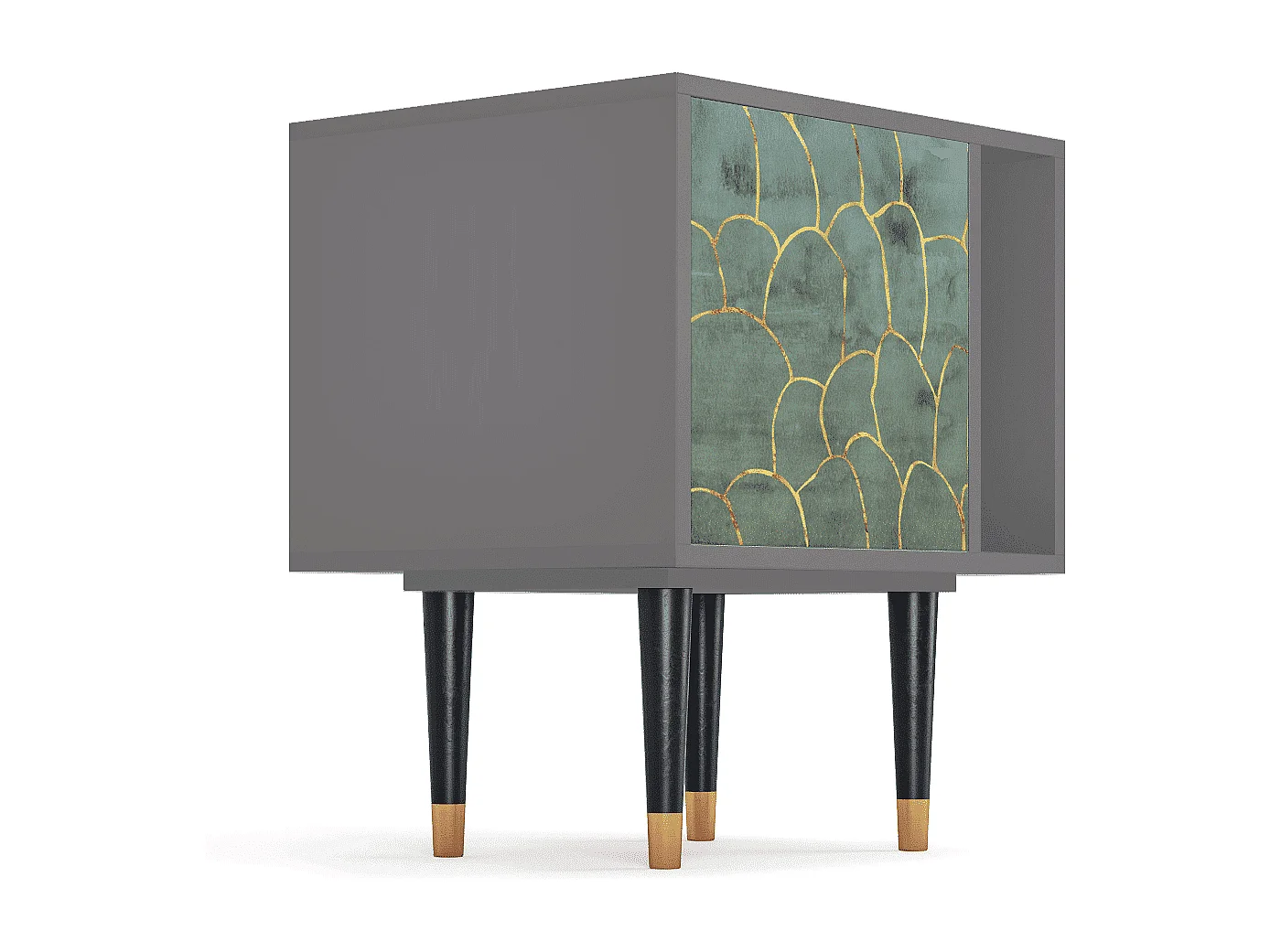 Table de nuit - 57х69х48 cm - S2 - Magnificent Water Lily, Gris