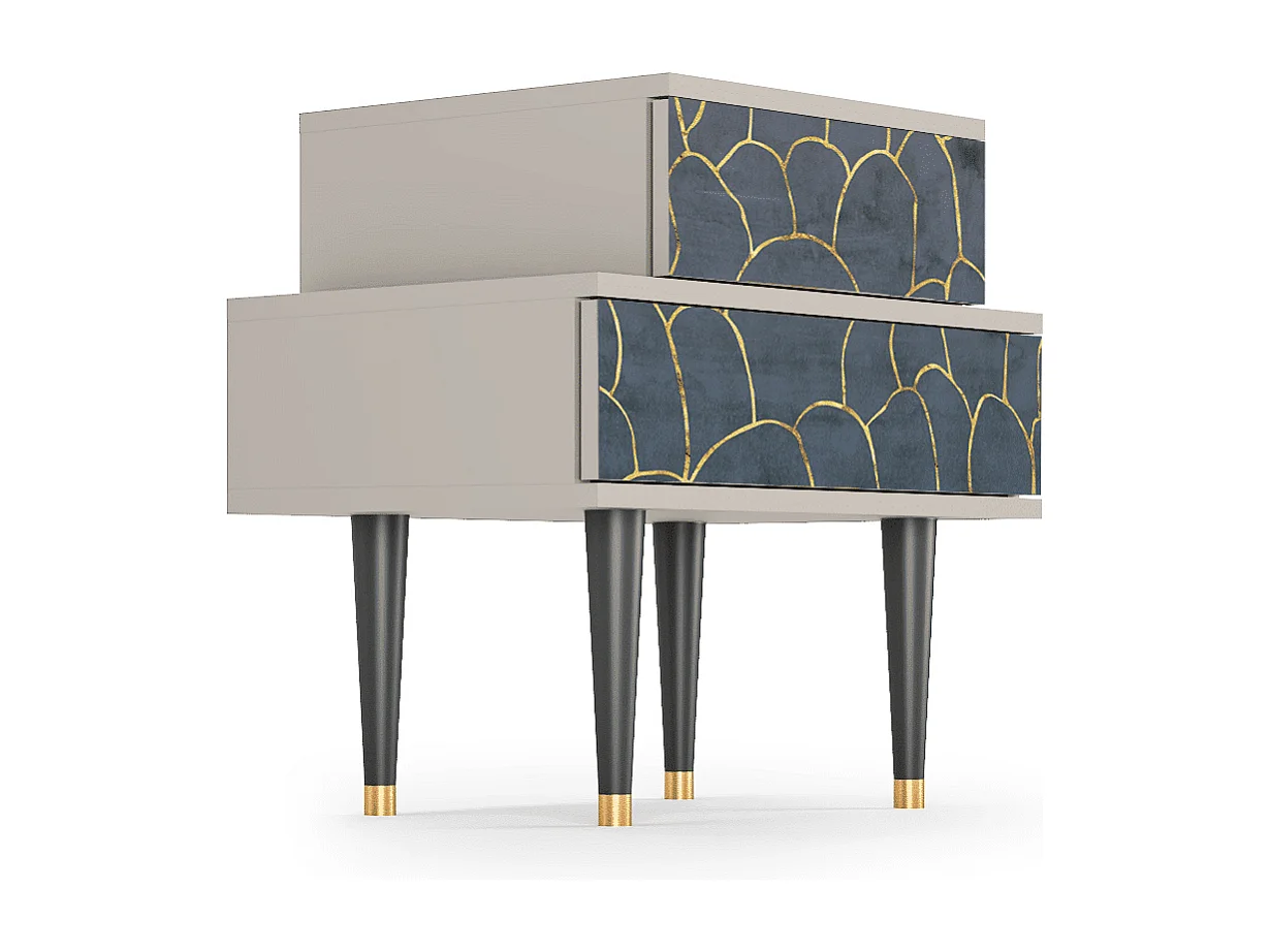 Table de nuit - 58х58х41 cm - NS1 - Blue Lagoon, Sable