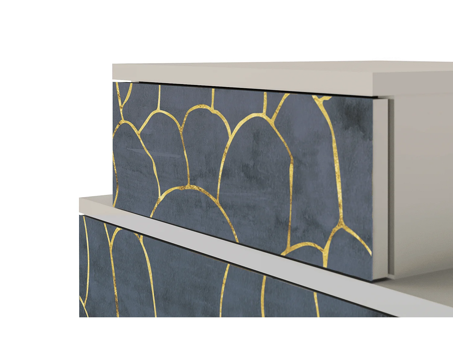 Stolik nocny - 58х58х41 cm - NS1 - Blue Lagoon, Piaskowy