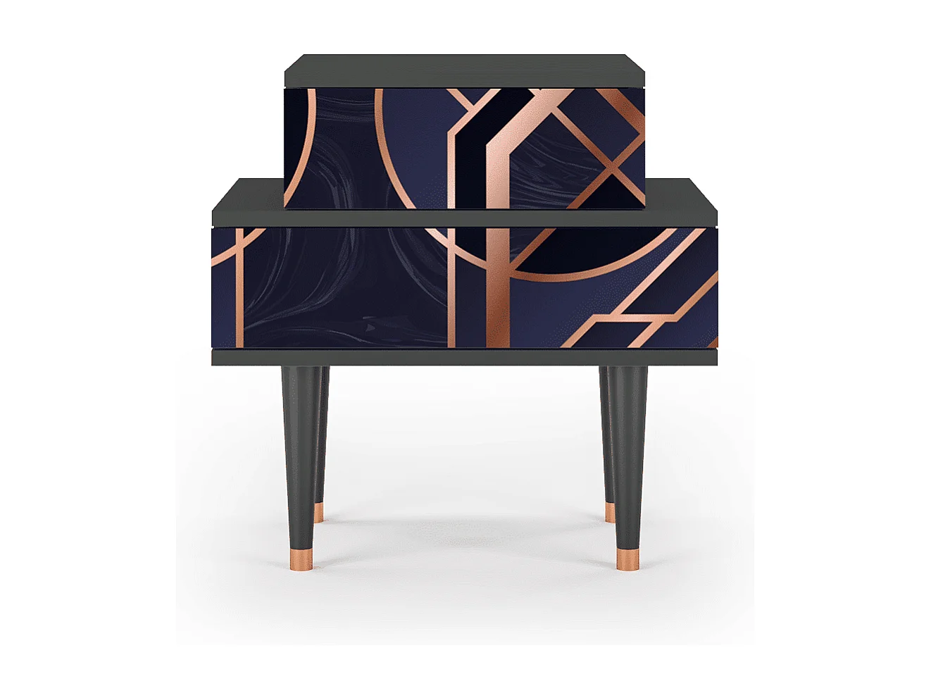 Nachtkastje - 58х58х41 cm - NS1 - Purple Temple, Antraciet