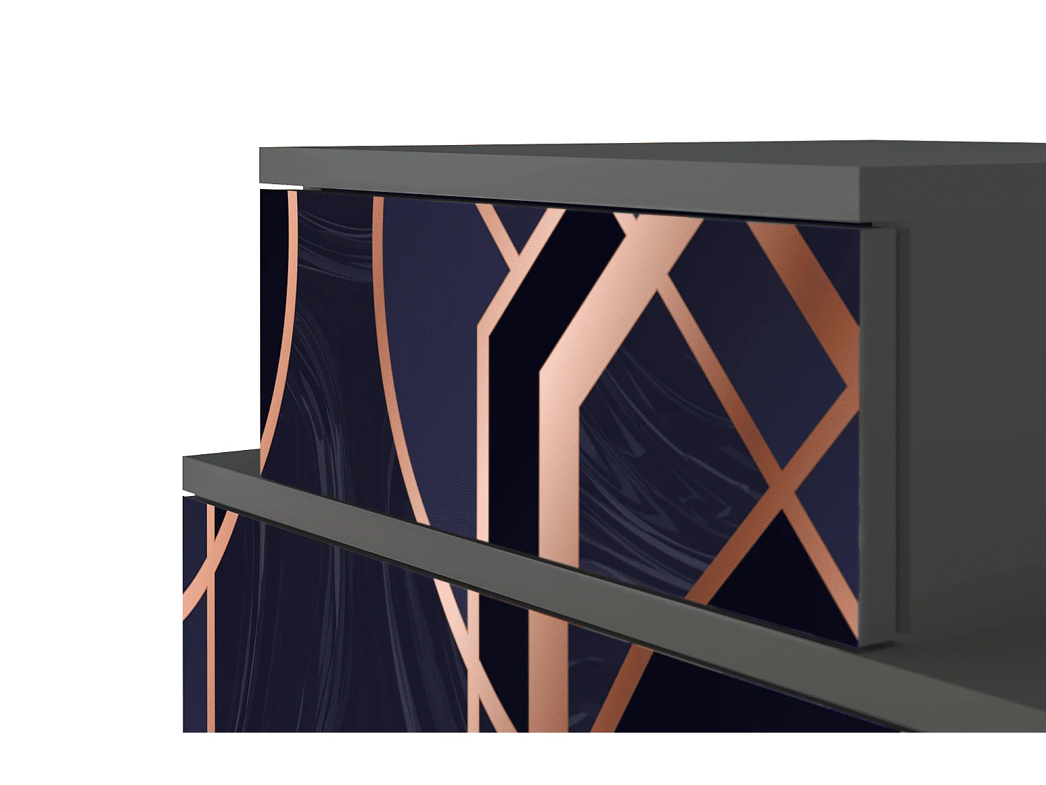 Nachtkastje - 58х58х41 cm - NS1 - Purple Temple, Antraciet