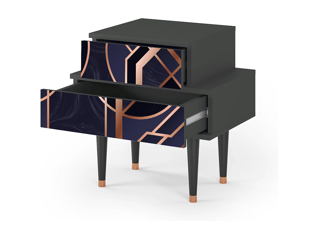 Nachtkastje - 58х58х41 cm - NS1 - Purple Temple, Antraciet