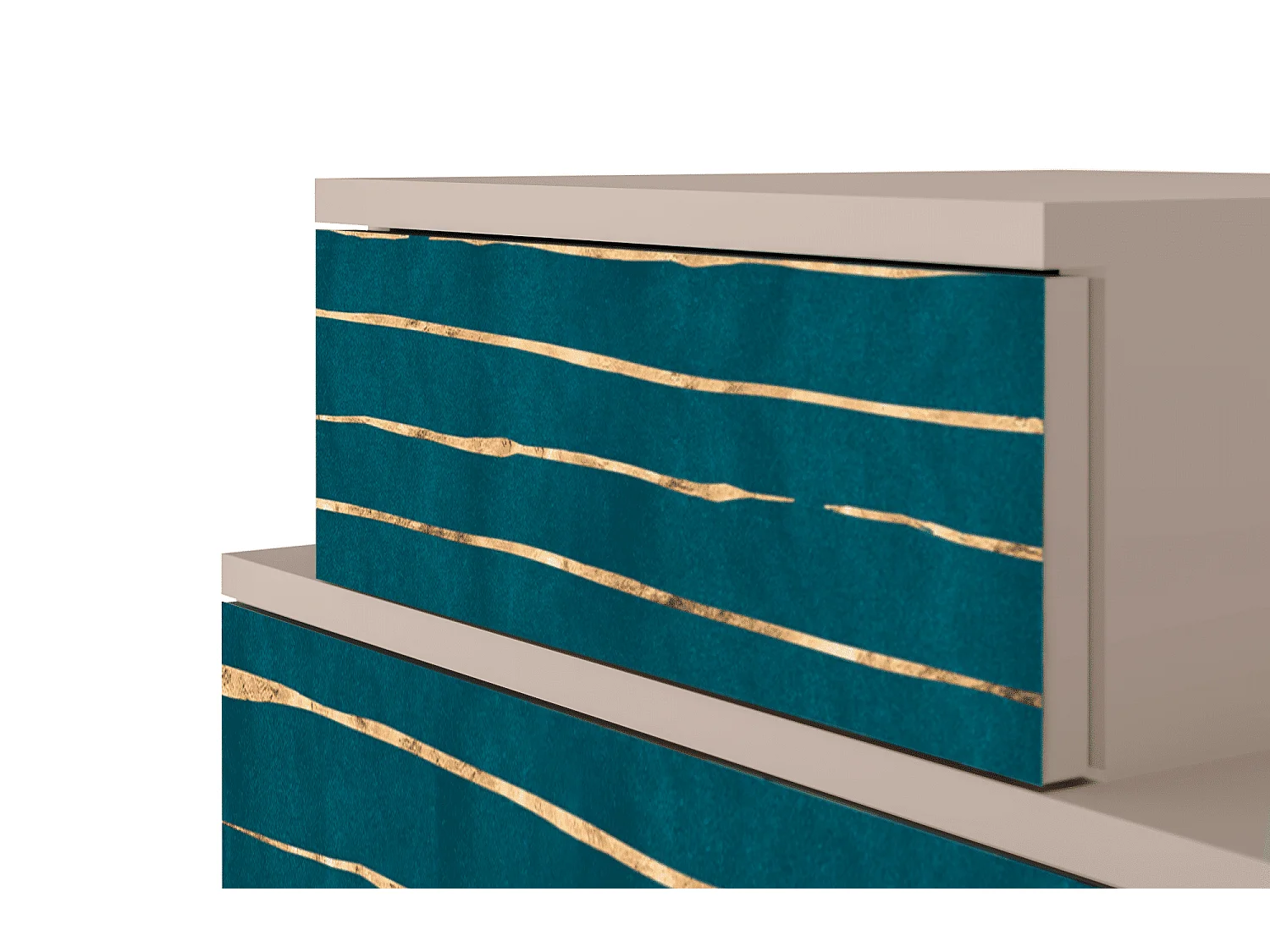 Stolik nocny - 58х58х41 cm - NS1 - Ocean Drive, Latte