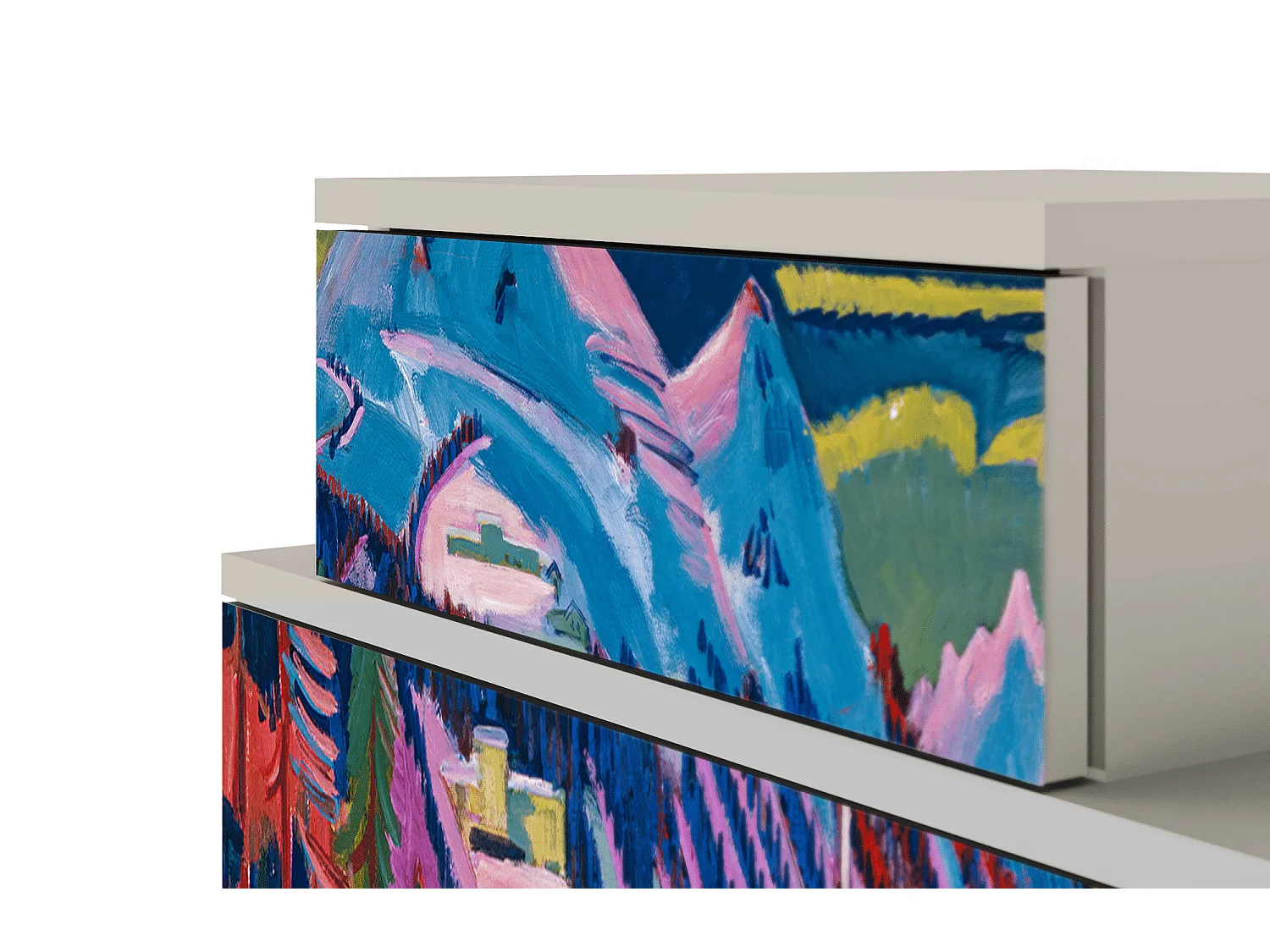 Table de nuit - 58х58х41 cm - NS1 - Davos Winter, Sable