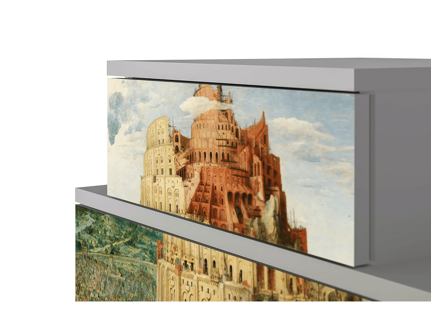 Criado-mudo - 58х58х41 cm - NS1 - Elder The Tower, Cinza