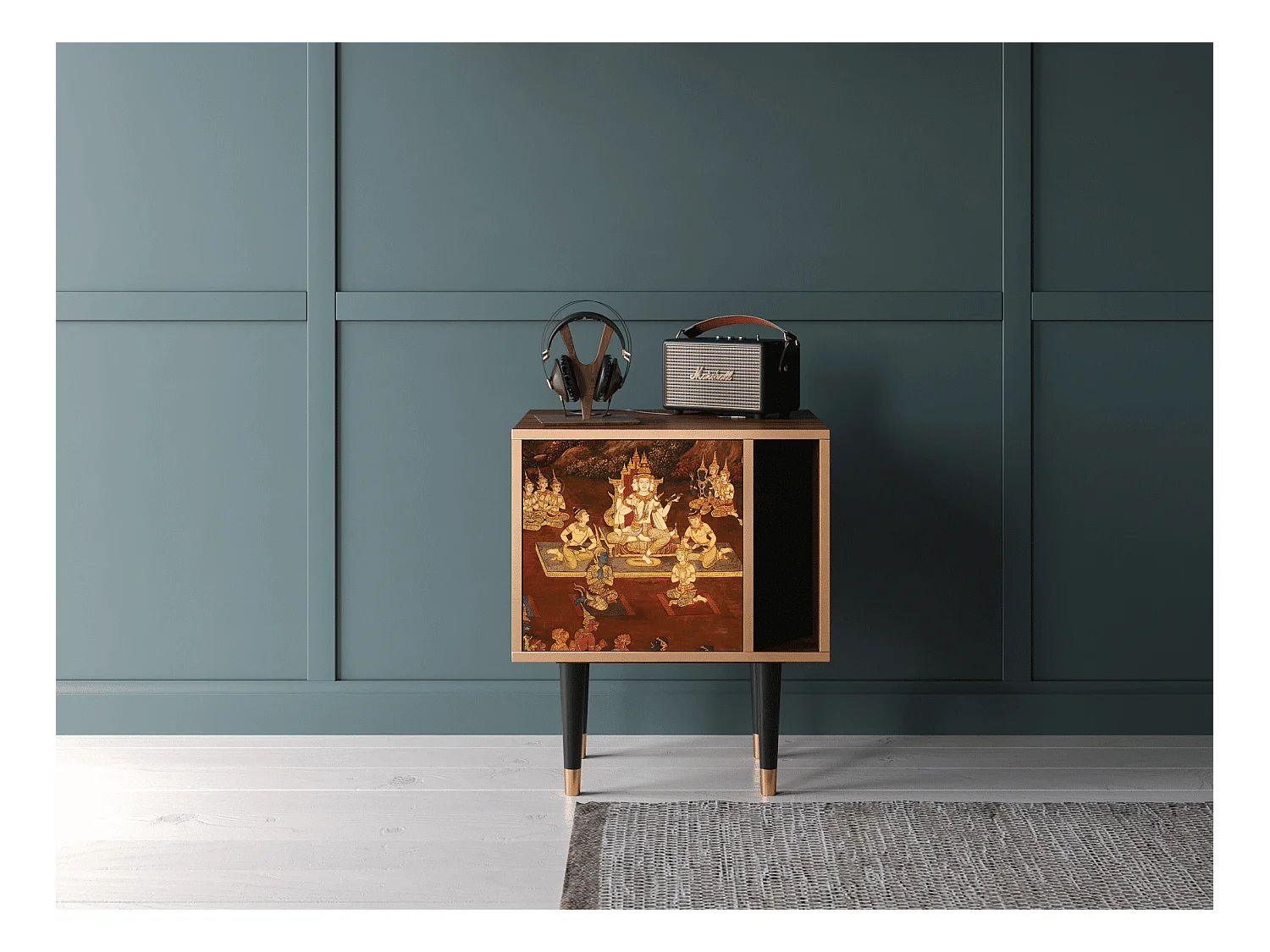 Nachtkastje - 57х69х48 cm - S2 - Malyavan, Walnoot