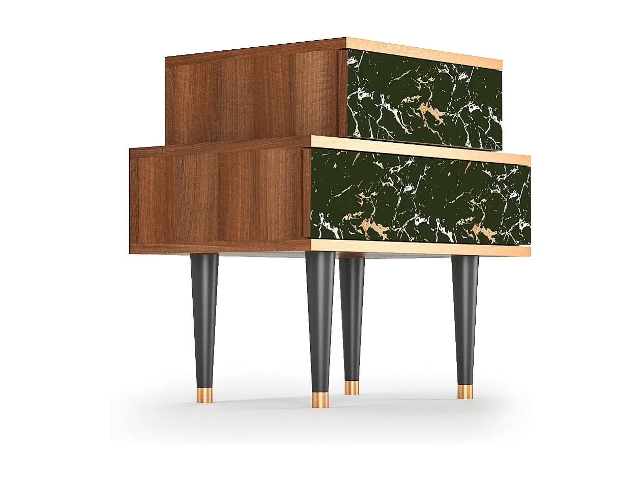 Stolik nocny - 58х58х41 cm - NS1 - Amazon Forest, Orzech