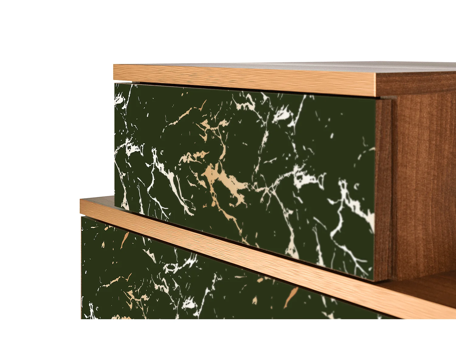 Stolik nocny - 58х58х41 cm - NS1 - Amazon Forest, Orzech