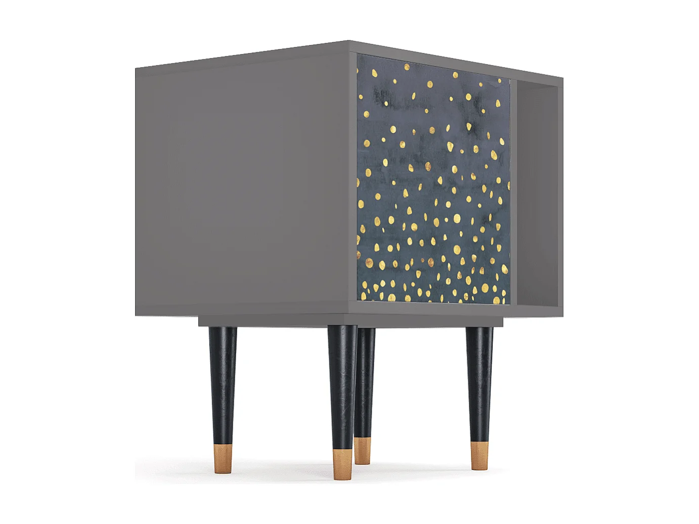Table de nuit - 57х69х48 cm - S2 - Foggy Lights, Gris