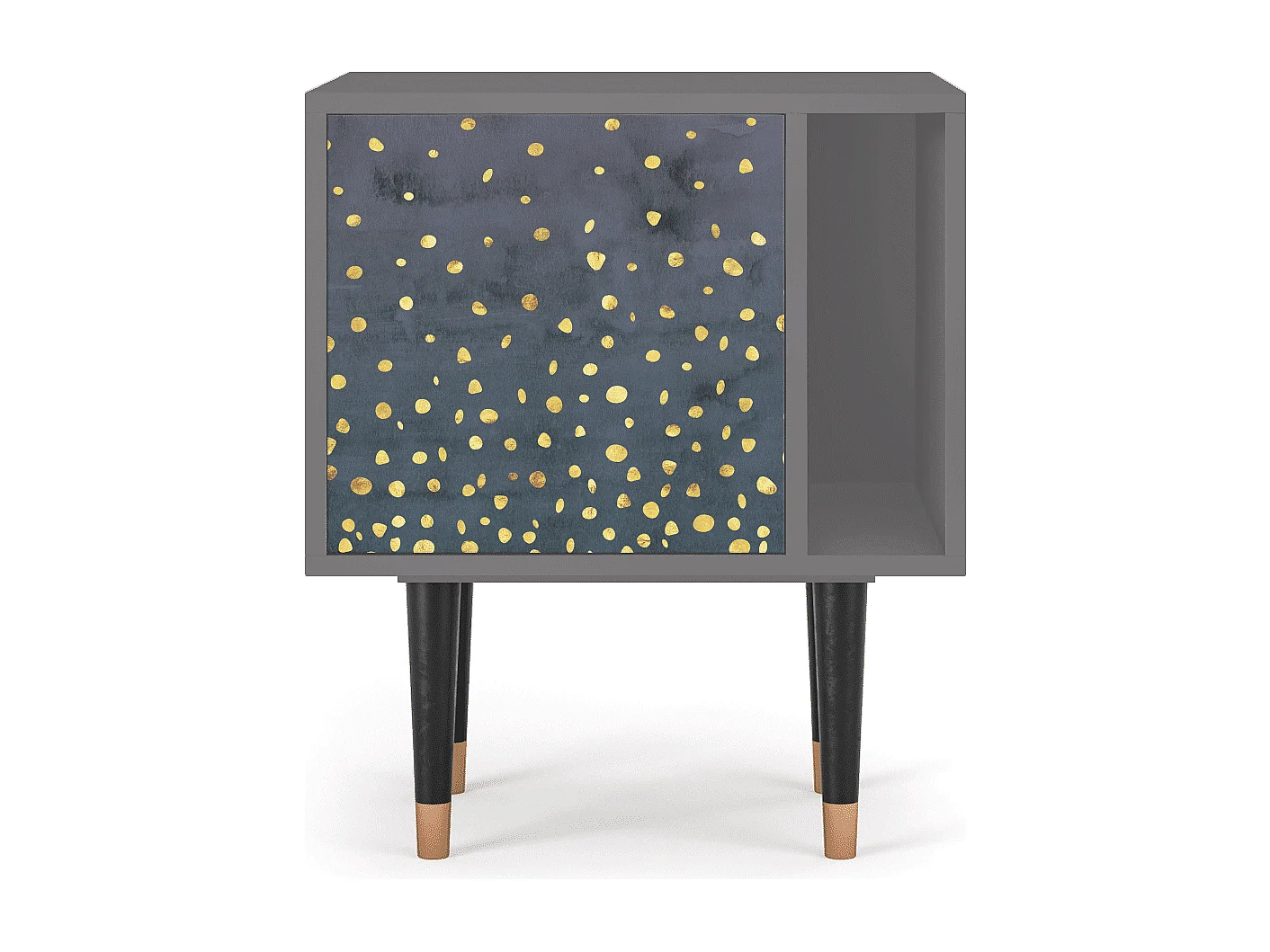 Criado-mudo - 57х69х48 cm - S2 - Foggy Lights, Cinza