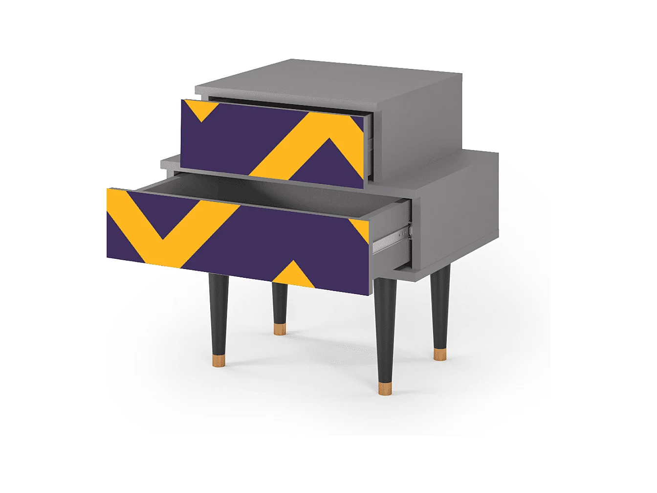 Table de nuit - 58х58х41 cm - NS1 - The Brightest Way, Gris