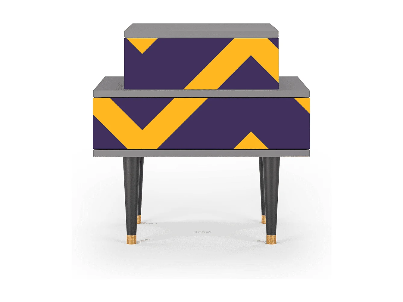 Table de nuit - 58х58х41 cm - NS1 - The Brightest Way, Gris