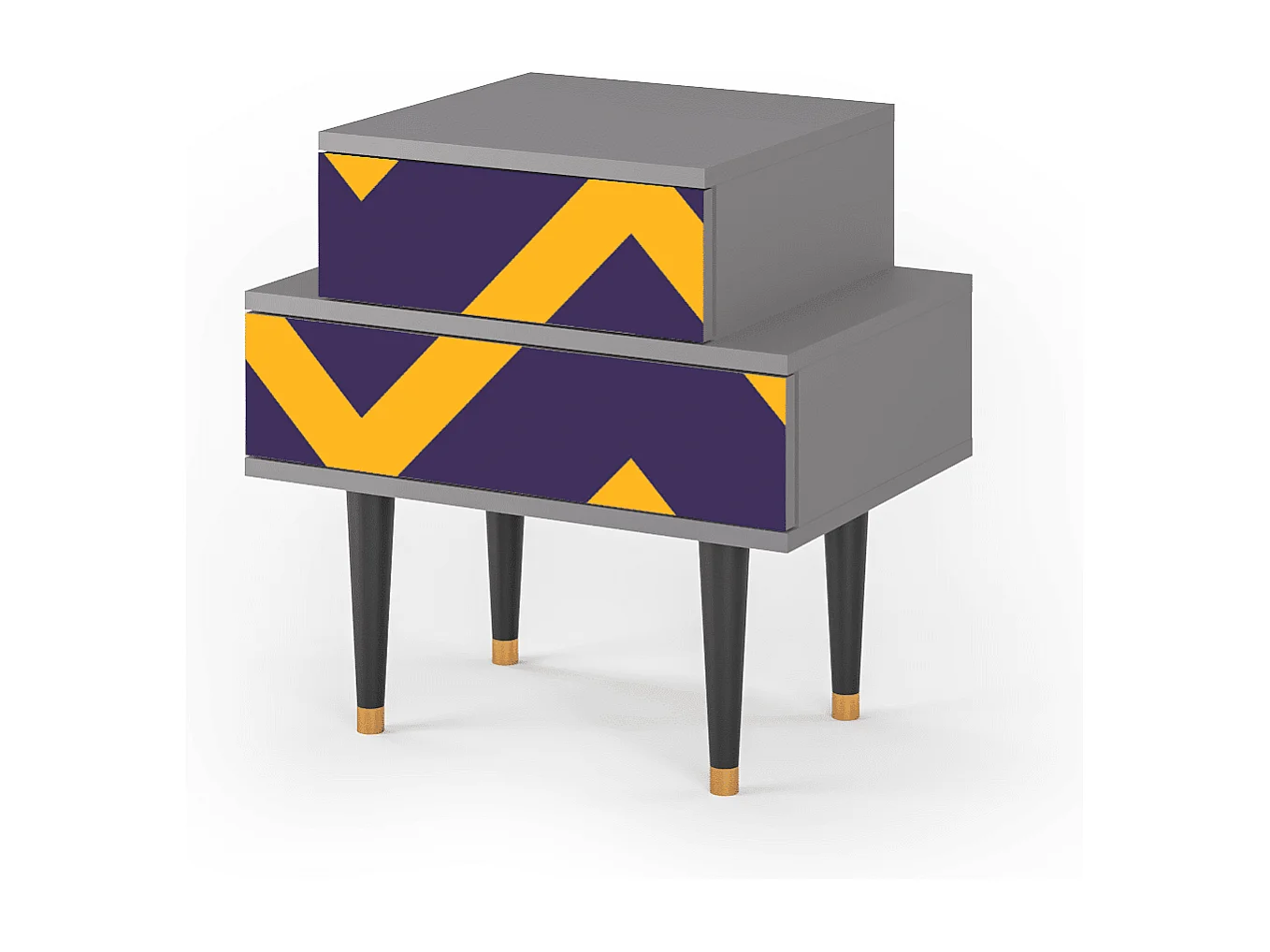 Table de nuit - 58х58х41 cm - NS1 - The Brightest Way, Gris