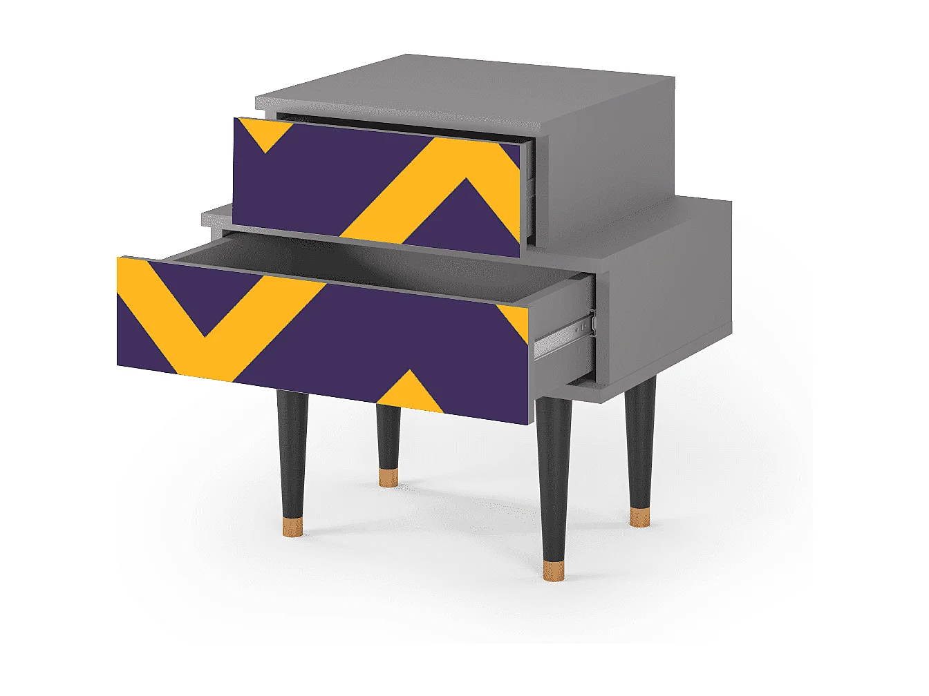 Table de nuit - 58х58х41 cm - NS1 - The Brightest Way, Gris