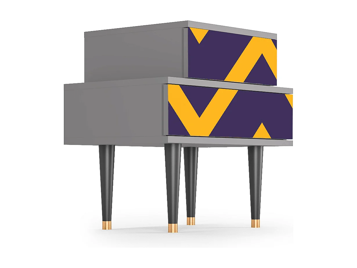 Stolik nocny - 58х58х41 cm - NS1 - The Brightest Way, Szary