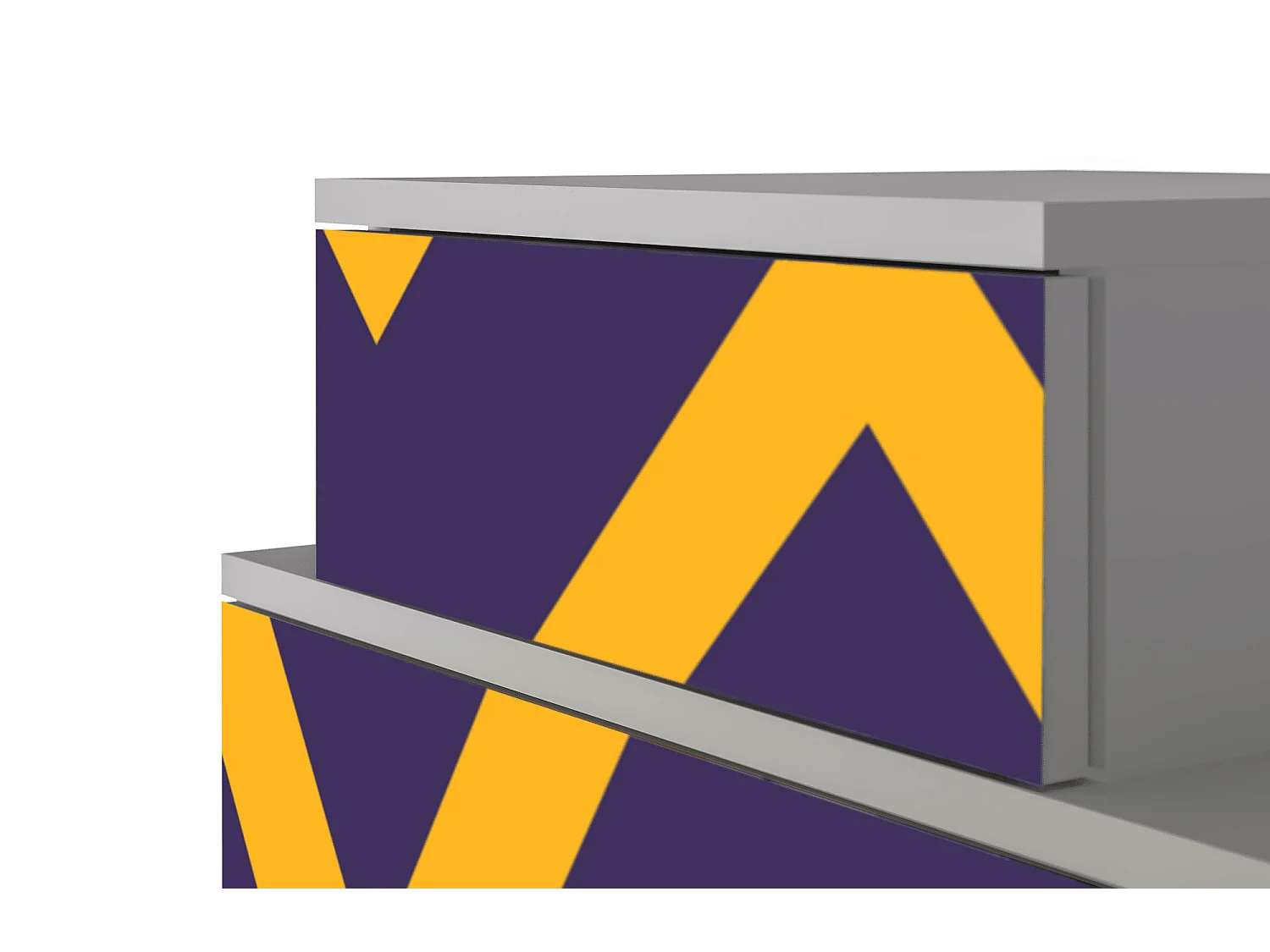 Stolik nocny - 58х58х41 cm - NS1 - The Brightest Way, Szary