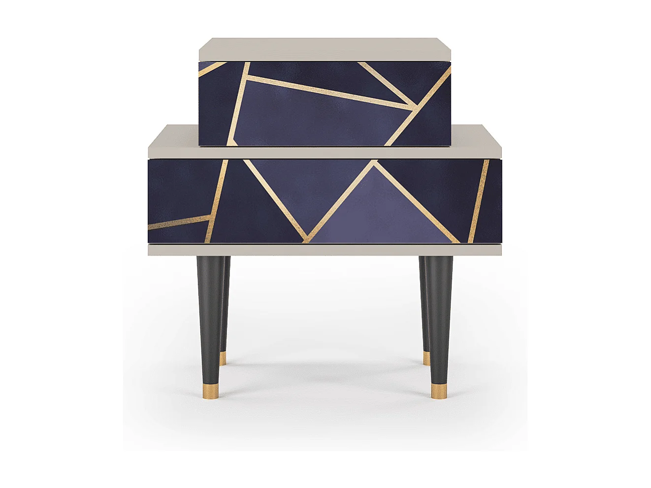 Table de nuit - 58х58х41 cm - NS1 - The Amethyst, Sable
