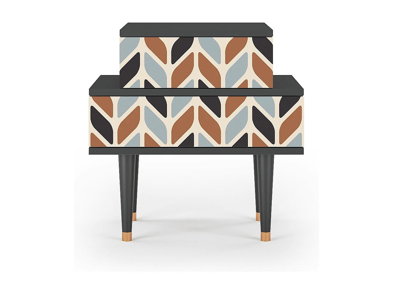 Criado-mudo - 58х58х41 cm - NS1 - Beige Laure, Antracite