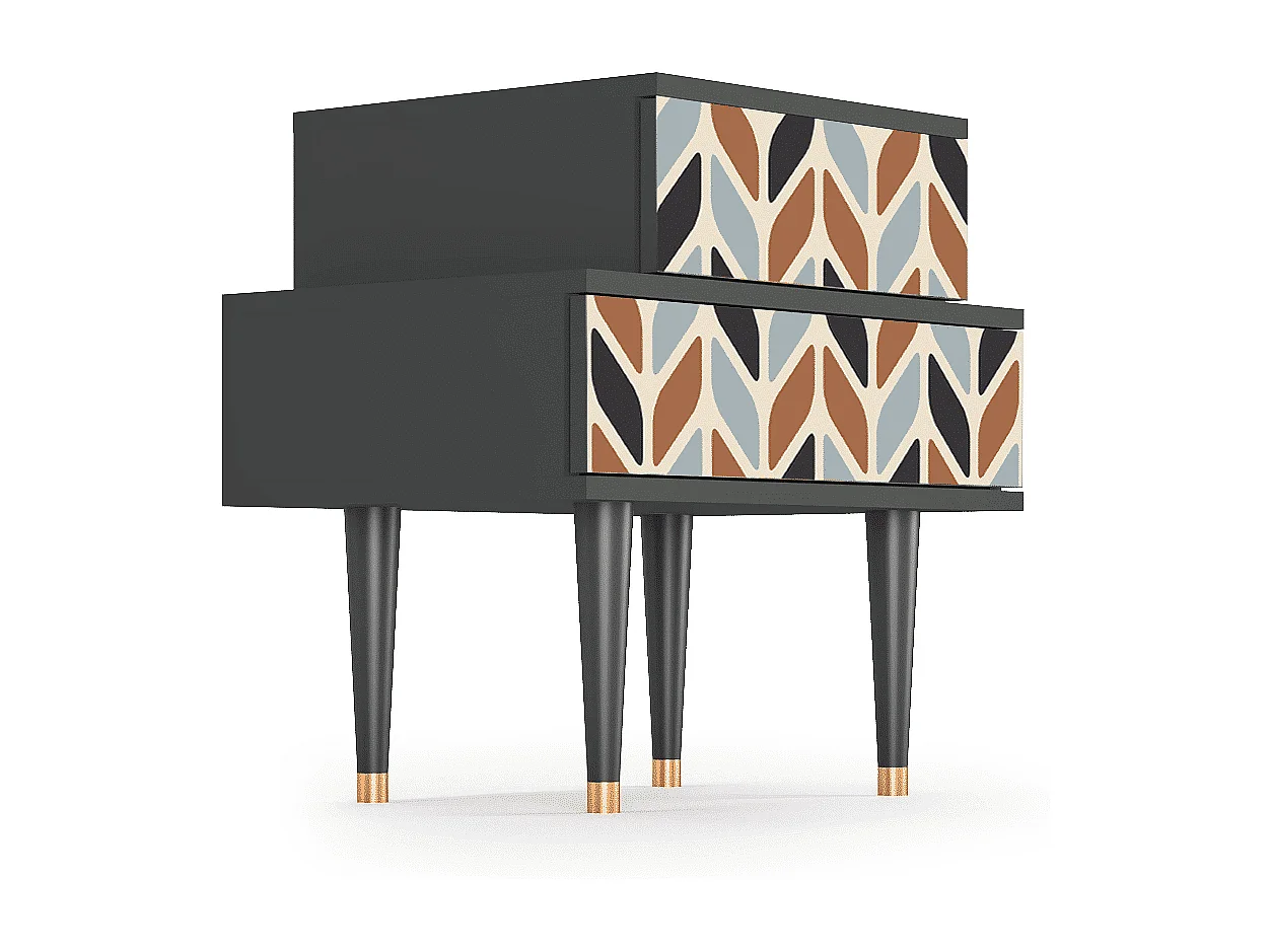 Criado-mudo - 58х58х41 cm - NS1 - Beige Laure, Antracite