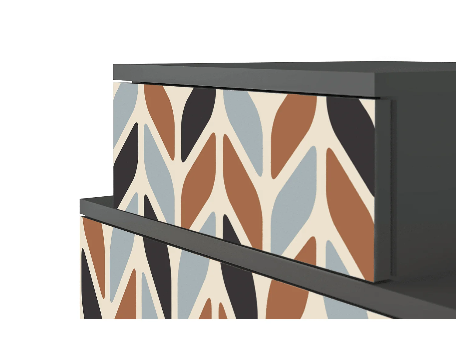 Criado-mudo - 58х58х41 cm - NS1 - Beige Laure, Antracite