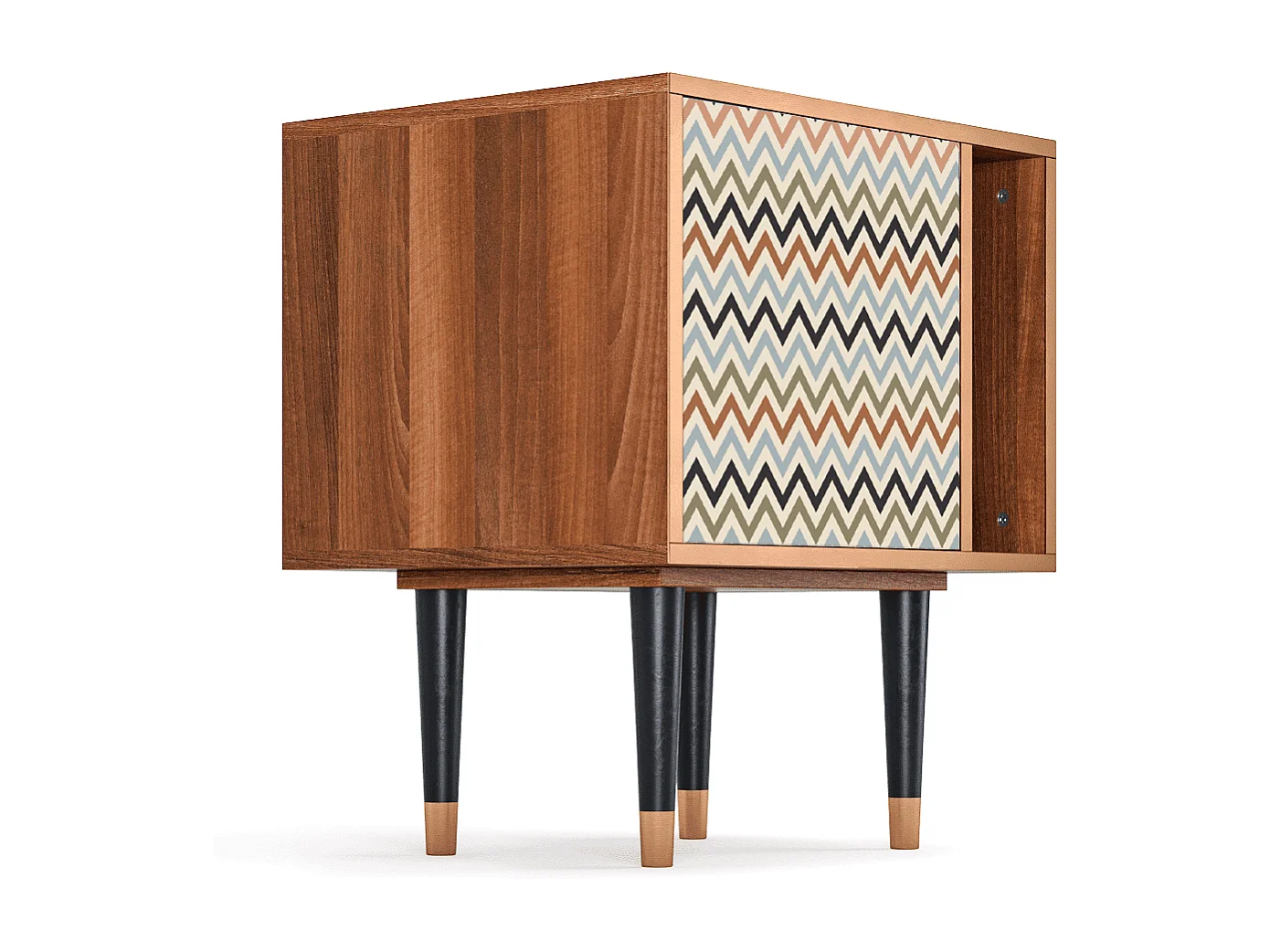 Stolik nocny - 57х69х48 cm - S2 - Bright Ripple, Orzech