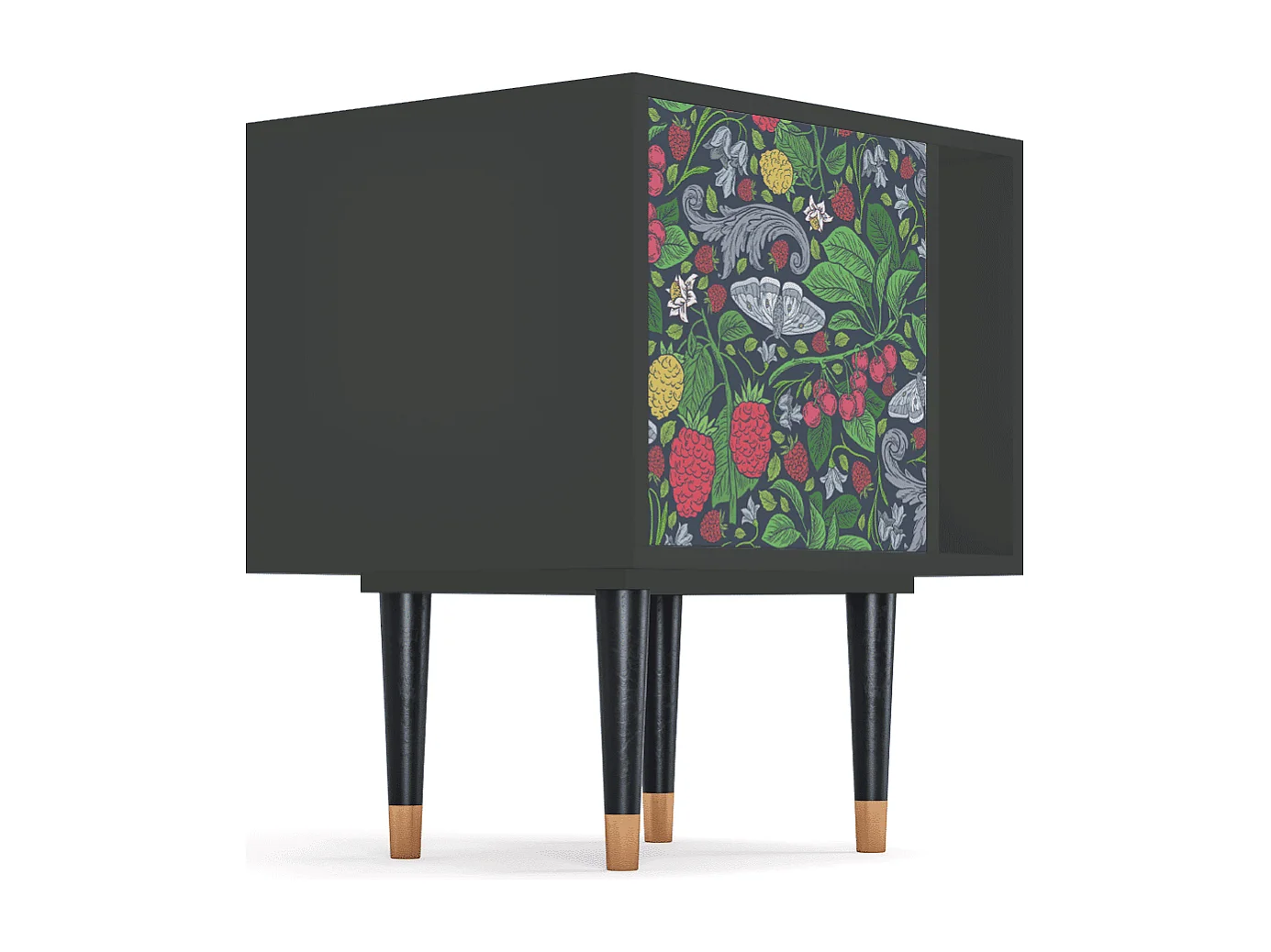 Stolik nocny - 57х69х48 cm - S2 - Alice in Wonderland, Antracyt