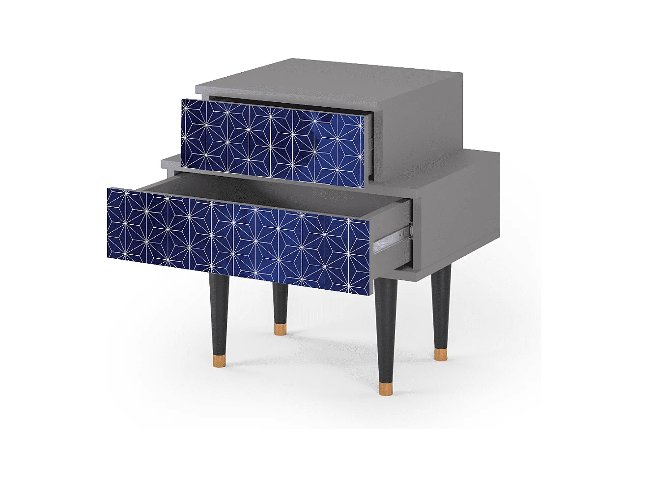 Nachttisch - 58х58х41 cm - NS1 - Milky Way, Grau