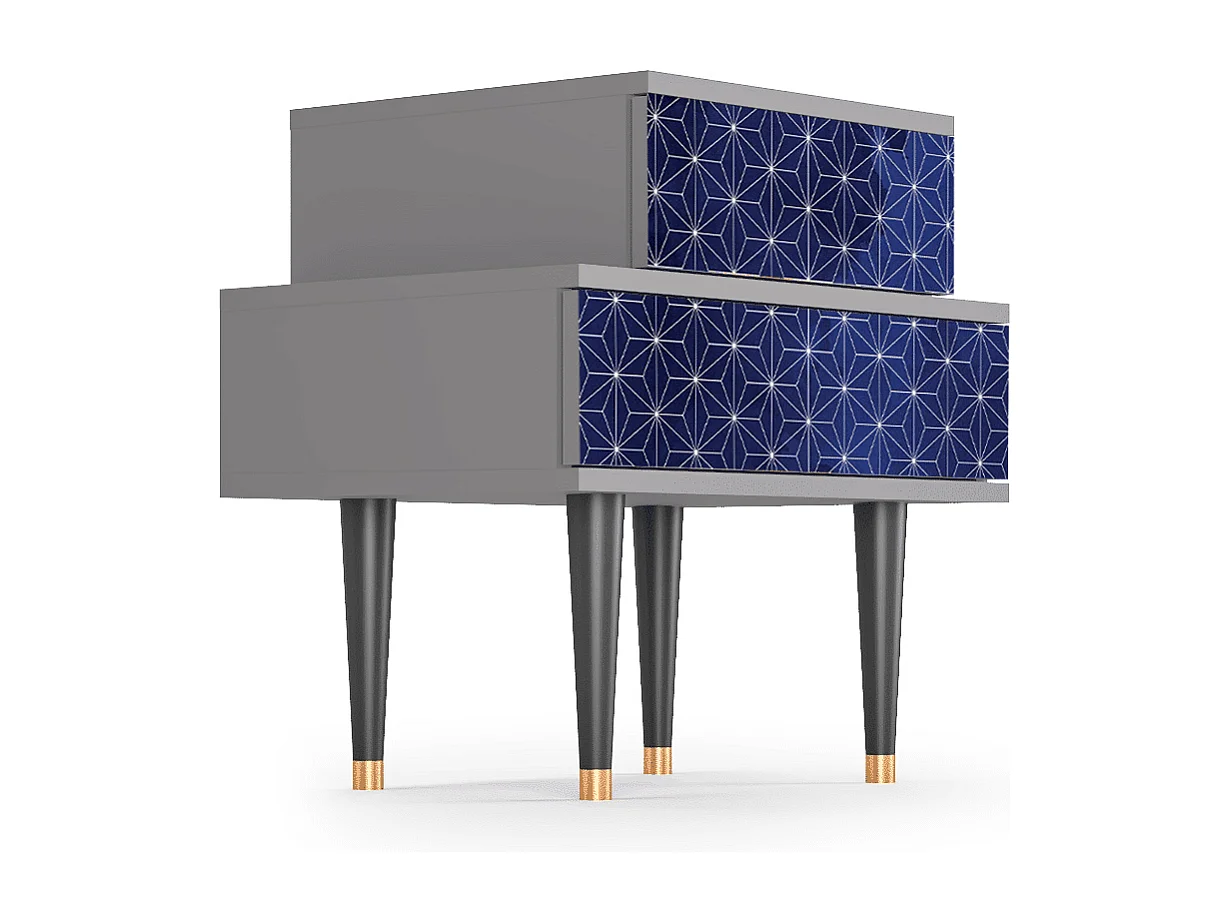 Nachtkastje - 58х58х41 cm - NS1 - Milky Way, Grijs