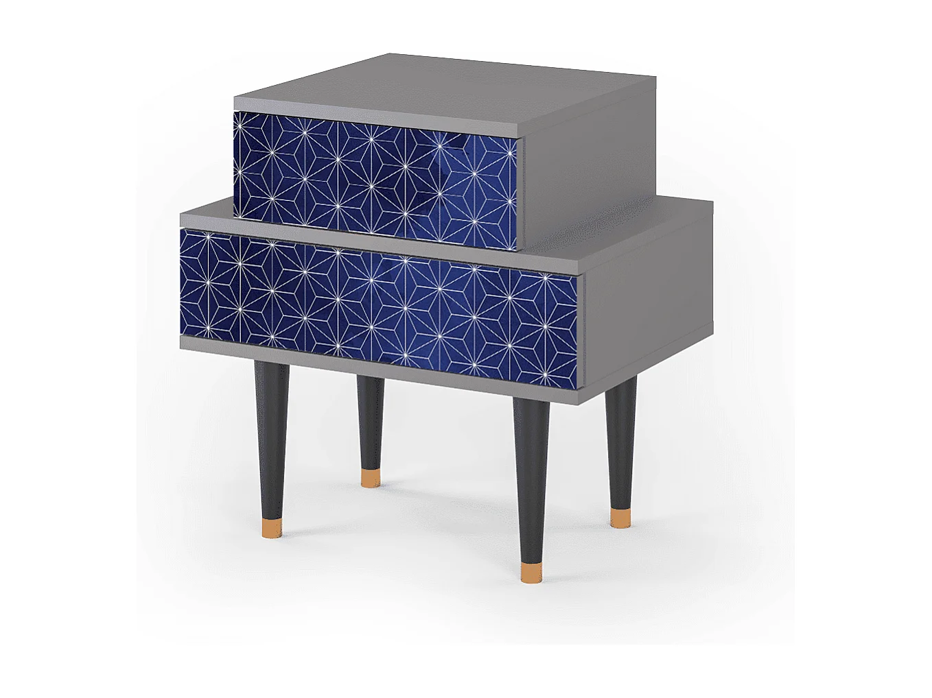 Table de nuit - 58х58х41 cm - NS1 - Milky Way, Gris